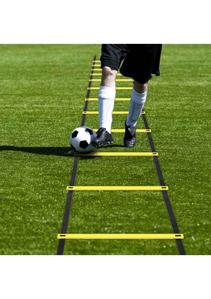 Çeviklik Merdiveni Seti 20FT Ayarlanabilir Hız Eğitim Merdiveni, Futbol, Spor Eğitimi Için 12 Futbol Eğitim Diski ile (Yurt Dışından) fırsatları