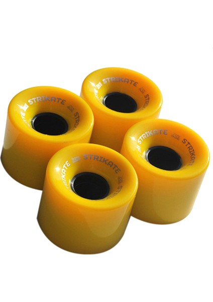 Strıkate 4 Adet 60X45MM Cruiser Kaykay Tekerlekleri Pu Tekerlekler Long Board Cruiser Tekerlekleri, Sarı (Yurt Dışından)