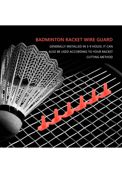Badminton Raket Raket Çekme Grommets Kuşgözü Yedek Aksesuarlar Koruma Tüpü 6 Çivili Tip Kırmızı (Yurt Dışından) fırsatları