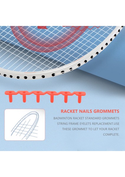 Badminton Raket Raket Çekme Grommets Kuşgözü Yedek Aksesuarlar Koruma Tüpü 6 Çivili Tip Kırmızı (Yurt Dışından) indirimleri