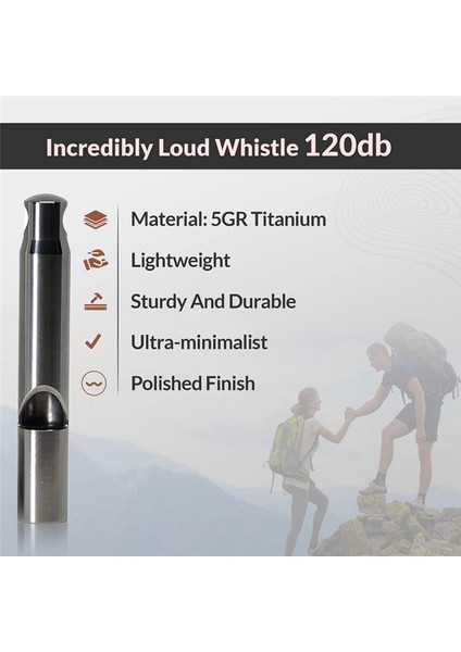 Titanyum Alaşımlı Düdük Acil Durum Hayatta Kalma Güvenlik Düdüğü Saf Titanyum Kolye Düdüğü Açık Hava Kampı (Yurt Dışından) fırsatları