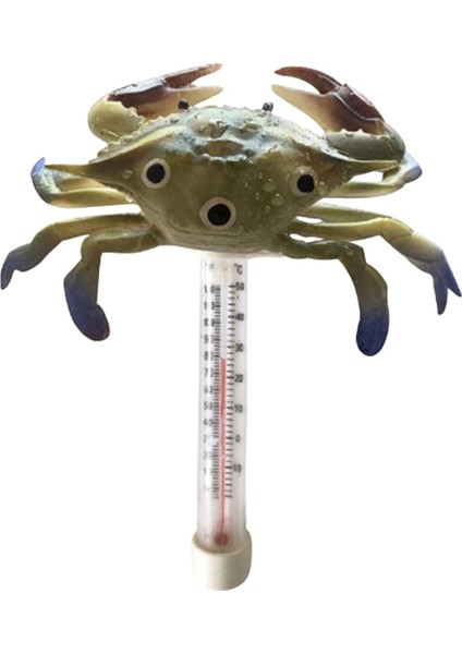 Havuz Termometresi Yüzen Kolay Okunan Büyük Boy Havuz Termometresi Okyanus Hayvan Şekilli Termometre (Yengeç) (Yurt Dışından)