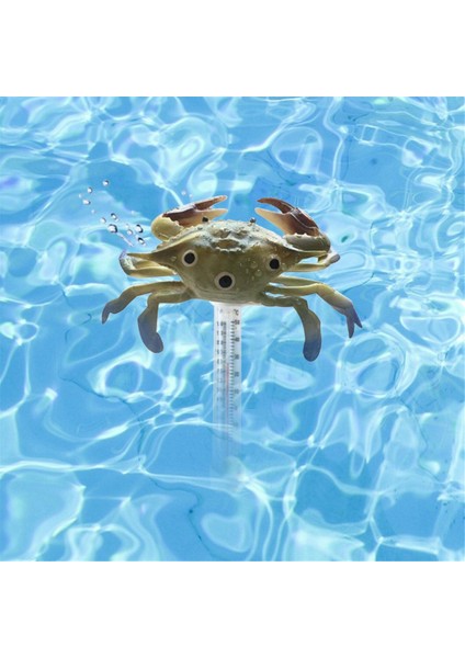 Havuz Termometresi Yüzen Kolay Okunan Büyük Boy Havuz Termometresi Okyanus Hayvan Şekilli Termometre (Yengeç) (Yurt Dışından) indirimleri
