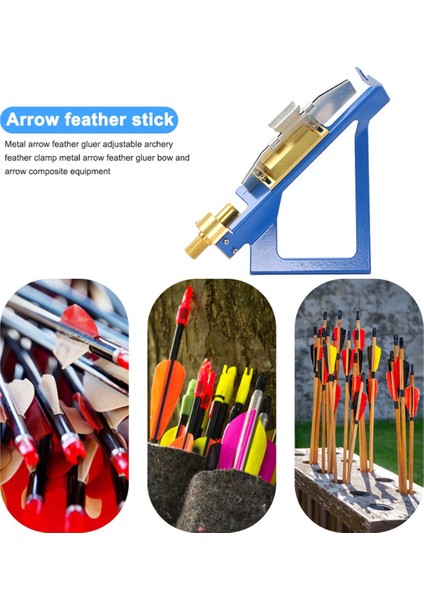Oklar Kuyruk Tüyü Yapıştırma Cihazı Paslanmaz Çelik Okçuluk Tüyü Tüyleme Jig Çubuğu Avcılık Aksesuarları-Mavi (Yurt Dışından) modelleri