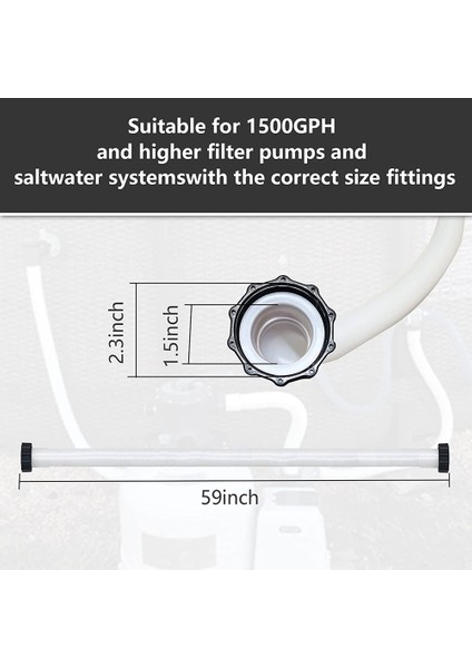 Intex Filtre Pompaları Kum Pompası ve Tuzlu Su Sistemleri Için 1.5 Inç Çap 29060E Havuz Pompası Yedek Hortum - 59 Inç Uzun (Yurt Dışından) modelleri