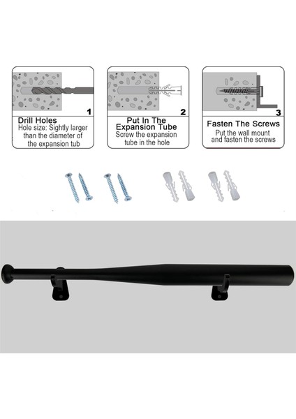 1 Çift Akrilik Beyzbol Duvara Monte Tutucu Beyzbol Sopası Ekran Softbol Sopaları Raf Koleksiyonu Braketi Siyah (Yurt Dışından)