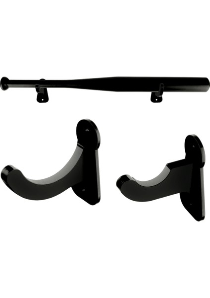 1 Çift Akrilik Beyzbol Duvara Monte Tutucu Beyzbol Sopası Ekran Softbol Sopaları Raf Koleksiyonu Braketi Siyah (Yurt Dışından) modelleri