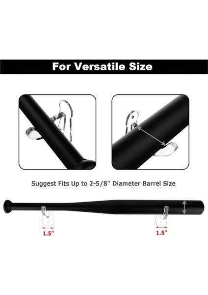 1 Çift Akrilik Beyzbol Duvara Monte Tutucu Beyzbol Sopası Ekran Softbol Sopaları Raf Koleksiyonu Braketi Siyah (Yurt Dışından) indirimleri