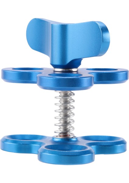 Bilyalı Kelepçe 3 Delik Dalış Işıkları Kol Topu Kelebek Klip Montaj Braketi Eylem Kamera El Feneri Tripod, Mavi (Yurt Dışından) fiyatları
