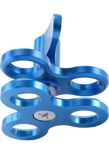 Bilyalı Kelepçe 3 Delik Dalış Işıkları Kol Topu Kelebek Klip Montaj Braketi Eylem Kamera El Feneri Tripod, Mavi (Yurt Dışından) modelleri