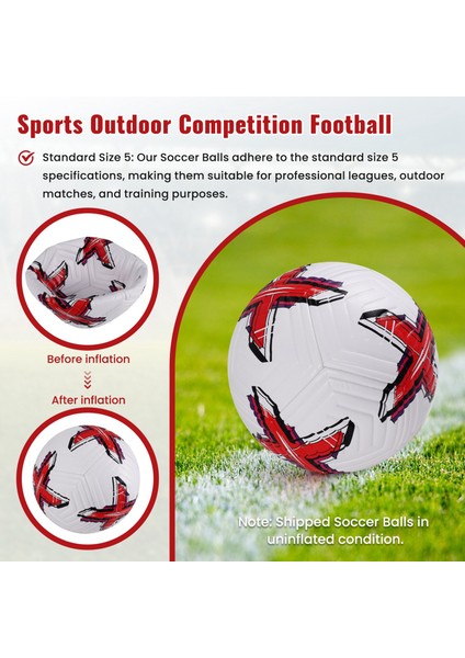 Futbol Topları Standart Boyut 5 Makine Dikişli Top Pu Spor Ligi Açık Hava Maç Futbol Antrenman Topu Futbol Voetbal (Yurt Dışından) fırsatları