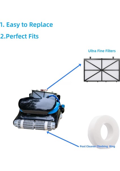 Dolphin M200 M400 M500 Yüzme Havuzu Temizleyici Ince Filtre 9991432-R4 Sualtı Robot Yüzme Havuzu Tekerlek Seti 6101611 (Yurt Dışından) fırsatları