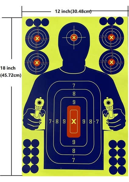 10 Adet 12X18 Inç Insan Vücudu Şekli Hedefler Okçuluk Eğitimi Için Reaktif Splatter Glow Floresan Kağıt Hedef (Yurt Dışından) indirimleri