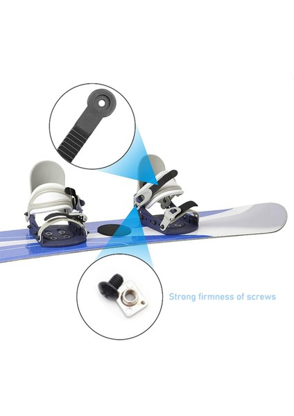 4 Adet Snowboard Bilek Merdiveni Kayışı Vidalı Kayak Botu Buz Pateni Bağlama Kayışı (Yurt Dışından) fırsatları