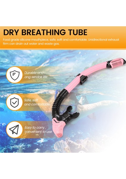 Kuru Şnorkel Tüpü Easy Breath Scuba Dalış Sıçrama Koruyucusu Üst Vana Yüzme Su Altı Ekipmanları Yetişkinler Erkekler Kadınlar C (Yurt Dışından) fırsatları