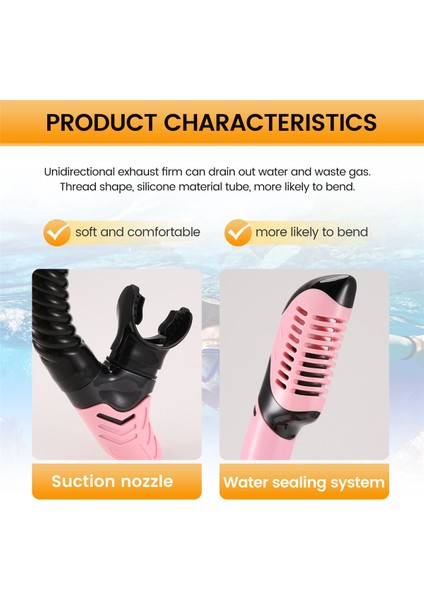 Kuru Şnorkel Tüpü Easy Breath Scuba Dalış Sıçrama Koruyucusu Üst Vana Yüzme Su Altı Ekipmanları Yetişkinler Erkekler Kadınlar C (Yurt Dışından) indirimleri