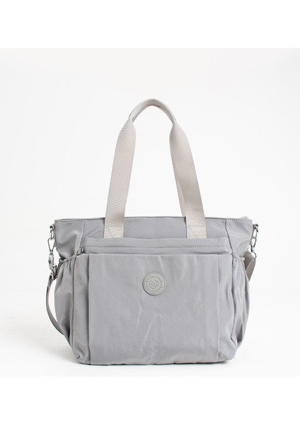 Kadın Büyük Boy 4 Bölmeli Suya Dayanıklı Paraşüt Kumaş Çapraz ve Omuz Askılı Çanta