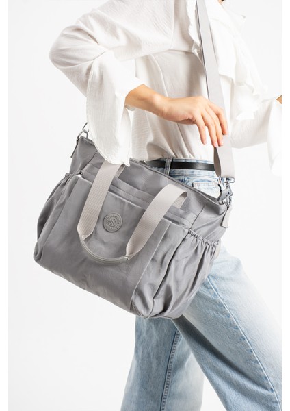 Kadın Büyük Boy 4 Bölmeli Suya Dayanıklı Paraşüt Kumaş Çapraz ve Omuz Askılı Çanta indirimleri