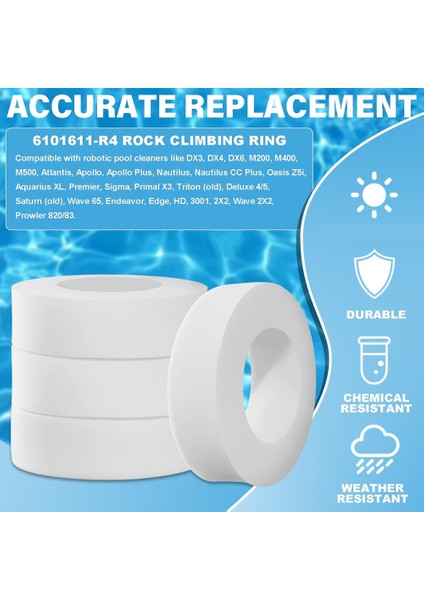 Maytronics Dolphin Nautilus cc Plus Robotik Havuz Robotu 9985006-R2 Pist ve Tırmanma Halkaları 6101611-R4 Parçaları Değiştirin (Yurt Dışından) modelleri