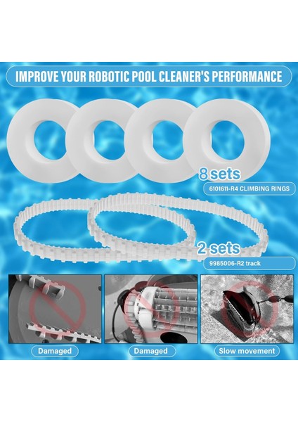 Maytronics Dolphin Nautilus cc Plus Robotik Havuz Robotu 9985006-R2 Pist ve Tırmanma Halkaları 6101611-R4 Parçaları Değiştirin (Yurt Dışından) indirimleri