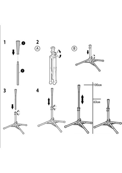 25IN-39.5IN Beyzbol Softbol Vuruş Tee Yüksekliği Ayarlanabilir Uygulama Eğitimi Seyahat Tee Topu Standı (Yurt Dışından) fırsatları