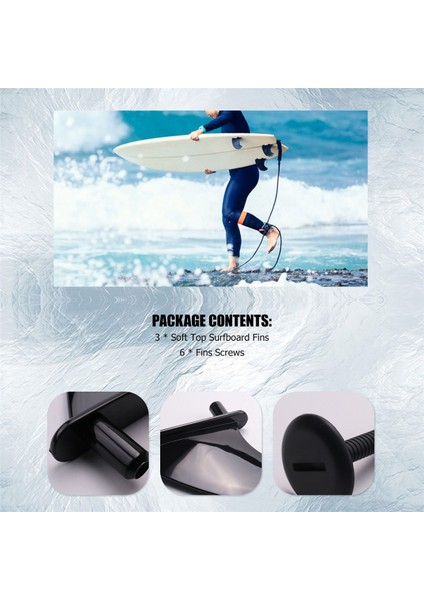 3 Adet Yumuşak Üst Sörf Tahtası Yüzgeçleri Setleri Softboard Kürek Kurulu Sörf Tahtaları Aksesuarları (Yurt Dışından) fırsatları