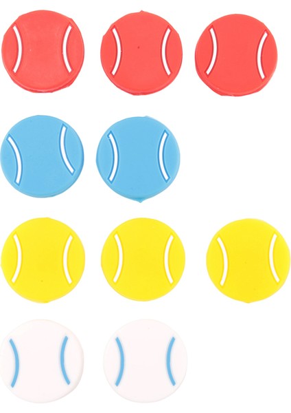 10 Adet Tenis Raketi Titreşim Sönümleyiciler Tenis Şekli Tenis Raketi Amortisörler Tenis Raketi Dizeleri Amortisörler (Yurt Dışından)