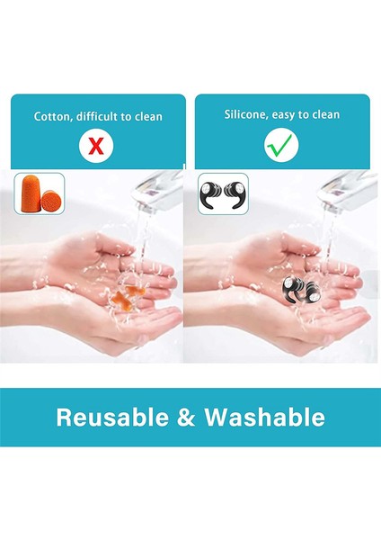 Uyumak Için 6 Çift Su Geçirmez Kulak Tıkacı, Uyumak Için Gürültü Önleyici Kulak Tıkacı Yüzme Çalışma Seyahat S (Yurt Dışından) fırsatları