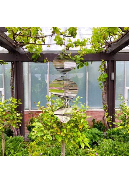 Açık Asılı Dekoratif Spiral Metal Rüzgar Ahenge, 3D Spiral Rüzgar Ahenge Bahçe Arka Bahçe Asılı Dekorasyon (Yurt Dışından) modelleri