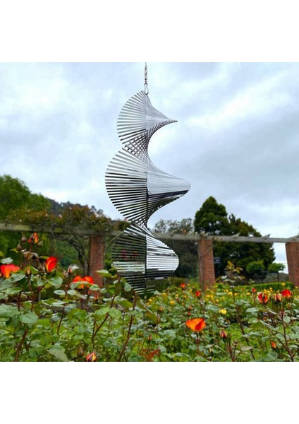 Açık Asılı Dekoratif Spiral Metal Rüzgar Ahenge, 3D Spiral Rüzgar Ahenge Bahçe Arka Bahçe Asılı Dekorasyon (Yurt Dışından) indirimleri