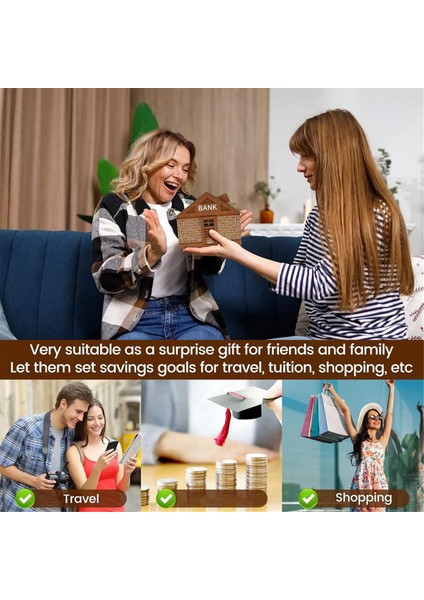 Yetişkin Çocuklar Için Ahşap Kuma, Sayaçlı Kuma, Para Biriktirme Kutusu, Tekrar Kullanılabilir Kuma (Yurt Dışından) indirimleri