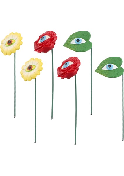 6 Adet Reçine Bitki Gözleri Kazıklar Yenilikçi Gül Ayçiçeği Yeşil Yapraklı Bitki Bahçe Kazıkları Komik Çiçekli Bitki Seçimi Süsleri (Yurt Dışından) modelleri