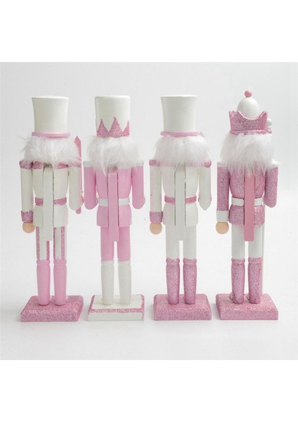 30CM Pembe Ahşap Fındıkkıran Asker Heykelciği Beyaz Saçlı Yapay Elmas Işlemeli Kukla Fındıkkıran Asker Bebek Oyuncak Süsü,1 (Yurt Dışından) fırsatları