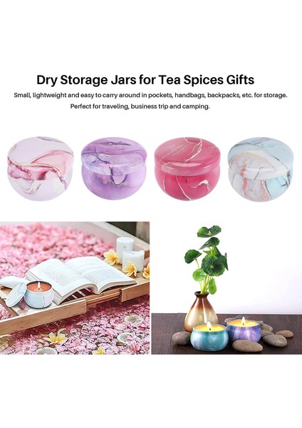 Adet Mum Teneke Mum Yapımı Kiti Boş Metal Mum Teneke Kapaklı Saklama Tenekeleri Yeniden Kullanılabilir Çay Şeker Baharat Hediyeler (Yurt Dışından) fırsatları