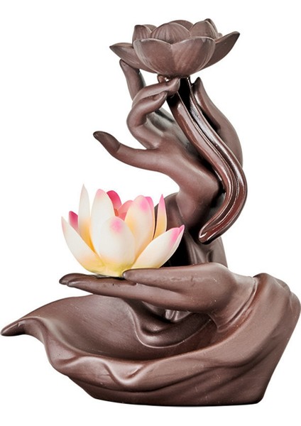 A-Purple Sand Geri Akışlı Tütsü Sobası, Zen Budist El Ev Kokusu Sobası Tütsü Ekleme Plakası Aksesuarları (Yurt Dışından)