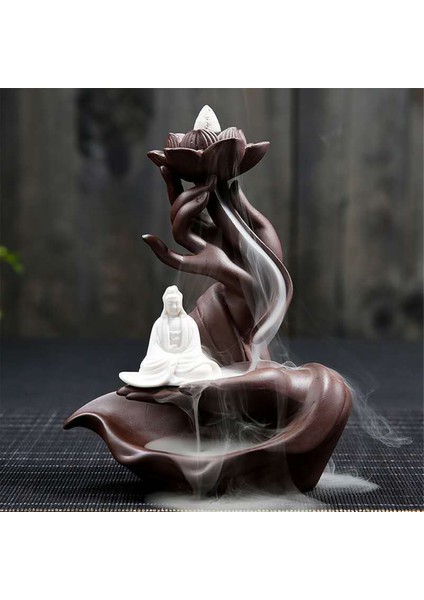 A-Purple Sand Geri Akışlı Tütsü Sobası, Zen Budist El Ev Kokusu Sobası Tütsü Ekleme Plakası Aksesuarları (Yurt Dışından) indirimleri