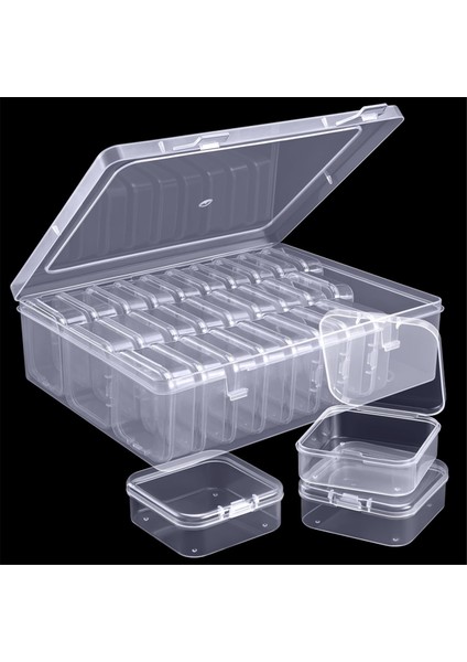 Boncuk Düzenleyici Kutusu, 30 Adet Küçük Şeffaf Plastik Saklama Kapları ile Büyük Şeffaf Kutu, Taşınabilir El Sanatları Saklama Kutusu (Yurt Dışından) indirimleri