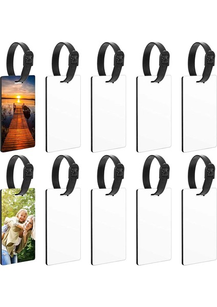 10 Adet Süblimasyon Boş Bagaj Etiketleri Boş Seyahat Çantası Bagaj Etiketleri Kayışlı Çift Taraflı Mdf Bavul Etiketi Etiketi (Yurt Dışından) indirimleri