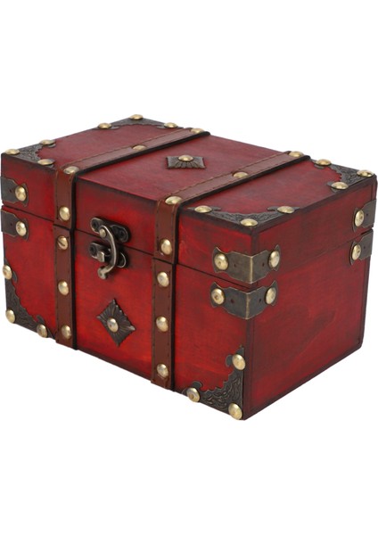 Retro Hazine Sandığı Eski Ahşap Saklama Kutusu Antika Tarzı Takı Organizatör Mücevher Kutusu Biblo Kutusu Küçük (Yurt Dışından) fiyatları