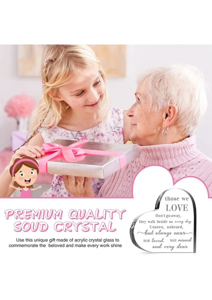 Sempati Hediyeleri Anıt Yas Hediyeleri Kristal Cam Kalp Sevilen Birinin Kaybı, Babanın Kaybı Için Taziye Hediyeleri (Yurt Dışından) fiyatları