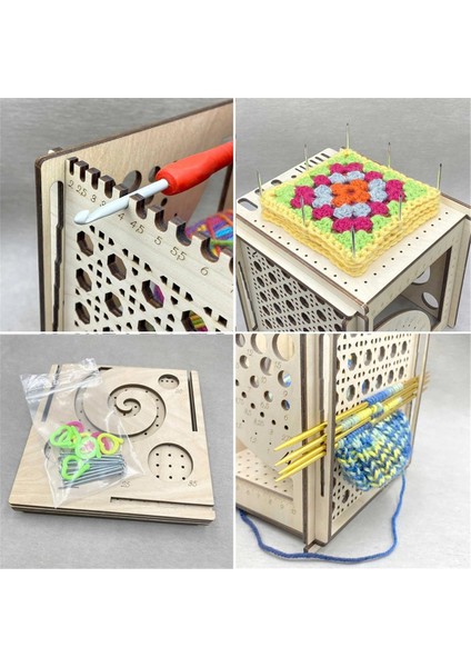 Hepsi Bir Arada Ahşap Iplik Kasesi, 2024 Çok Işlevli Örgü Aleti, Ahşap Iplik Kasesi, Örgü Için Iplik Kasesi (Yurt Dışından) modelleri