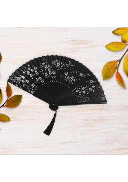 Büyüleyici Zarif Modern Kadın El Yapımı Bambu Ipek 8.27 Inç (21 Cm) Katlanır Cep Çanta El Fanı, Katlanabilir Şeffaf Holding Boyalı Fan, Ipek Torbalar/sarma Ile. (Yurt Dışından) indirimleri