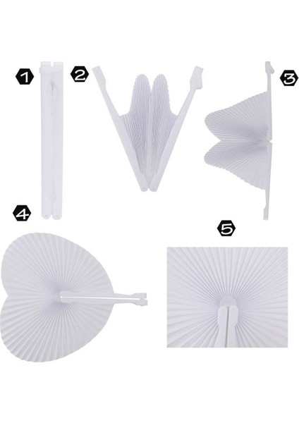 60 Adet Fan Beyaz Kağıt Yuvarlak Kalp Deco Dekorasyon Düğün Parti Hediyesi Misafirler Için Yıldönümü Düğün Bapteme Dıy Parti (Yurt Dışından) modelleri