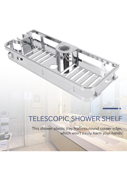 Kaldırma Duş Rafı Dikdörtgen Ayrılabilir Depolama Tepsisi Rafı Plastik Tutucu Mutfak Banyo Aksesuarları (25MM) (Yurt Dışından) indirimleri