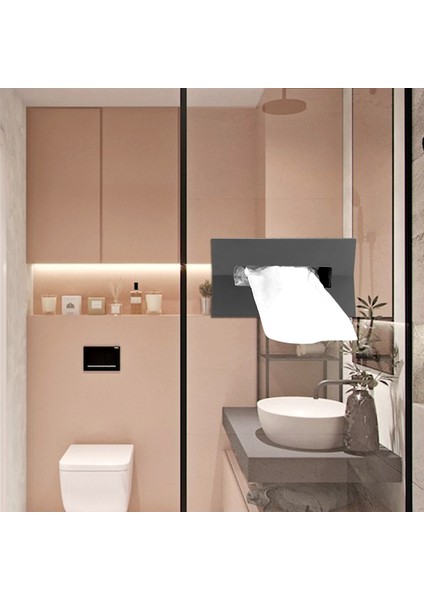 Mutfak Doku Kutusu Kapağı Peçete Tutucu Kağıt Havlu Kutusu Peçeteler Doku Dispenseri Duvara Monte Konteyner Mendil Gri (Yurt Dışından) indirimleri