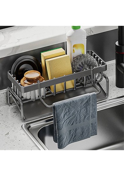 Mutfak Lavabo Rafı, Mutfak Lavabo Düzenleyici Için Süngerlik, Sünger Düzenleyici, Banyo Için Bulaşık Süngeri Tutucu Gri (Yurt Dışından) fırsatları