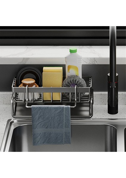 Mutfak Lavabo Rafı, Mutfak Lavabo Düzenleyici Için Süngerlik, Sünger Düzenleyici, Banyo Için Bulaşık Süngeri Tutucu Gri (Yurt Dışından) indirimleri