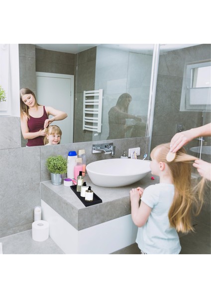 2'li Banyo Tepsisi Seti, Dekoratif Tepsi, Siyah Silikon Saklama Tepsisi, Lavabo, Küvet Için Küçük Tepsi (Dikdörtgen) (Yurt Dışından) fırsatları