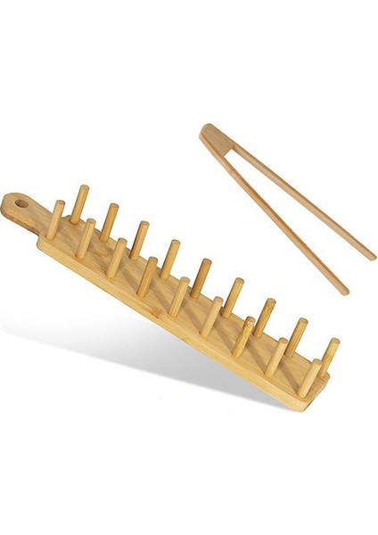 8 Adetlik Bambu Taco Tepsisi, Taco Kabuğu Tutucu Çok Amaçlı Gıda Tepsisi Şarküteri Tepsisi (Yurt Dışından)