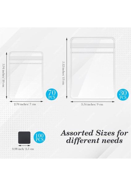 200 Adet Plastik Mücevher Çantası Setleri, 100 Saklama Çantası ve 100 Kararma Önleyici Şerit (2 Boyut) (Yurt Dışından) indirimleri